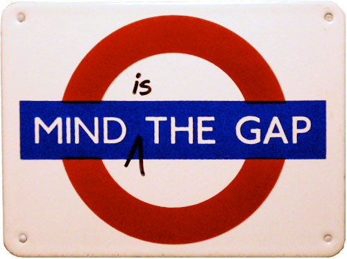art image of "mind is the gap"